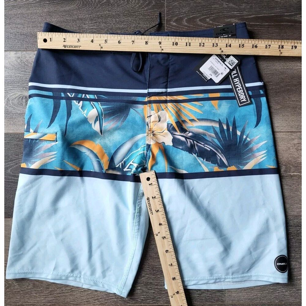 O'Neill - Men's Hyperdry 20" Heist Print Boardshorts -‎ Navy - NWT - Size 29 - Picture 4 of 8